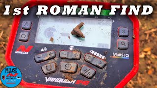 MINELAB VANQUISH METAL DETECTING UK ROMAN BROOCH FIND [upl. by Sander]