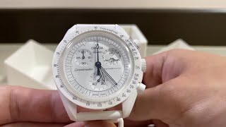 Snoopy Moonswatch Mission to the Moonphase  Full Moon Unboxing OMEGA swatch [upl. by Justis]