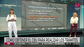 Bono de 18 mil pesos cómo sacar un CBU gratis para poder cobrarlo [upl. by Boote]