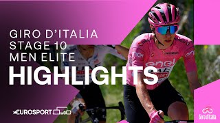 A WIN TO REMEMBER 🥹  Giro DItalia Stage 10 Race Highlights  Eurosport Cycling [upl. by Anear]