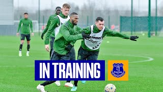 FA CUP FOURTH ROUND PREPARATIONS  Everton In Training Ahead Of Luton H [upl. by Ahsilak]