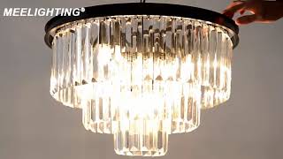 MEELIGHTING Modern Crystal Chandelier Lights ML2949500MM [upl. by Chrystel]