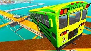 Beamng drive  Open Bridge Jumping Car Crashes 24 [upl. by Sldney]