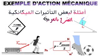 EXEMPLE DACTION MÉCANIQUE TRONC COMMUN التأثيرات الميكانكية [upl. by Prem]