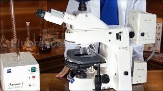 Zeiss Axioskop 2 MOT Motorized Upright DIC Fluorescence Microscope SKU061 [upl. by Will507]