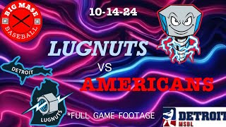 LUGNUTS VS AMERICANS  FALL BALL DETROIT MSBL  FULL GAME FOOTAGE [upl. by Karney]