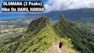 OAHU HAWAII HIKE  OLOMANA 3 Peaks Trail [upl. by Gnep566]