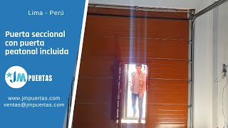 Te mostramos cómo instalamos una puerta de garaje con puerta peatonal incluidaJMPuertas automáticas [upl. by Zetneuq]