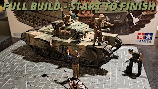 Building the British Infantry Tank MkIV Churchill MkVII 135 Scale Model Kit from Tamiya [upl. by Anirrehs]