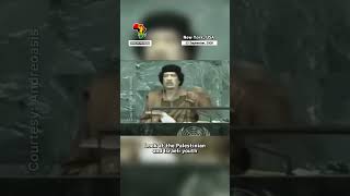 Muammer Gaddafi speech that stunned world leaders africa libya panafricanism shorts [upl. by Enelyahs]