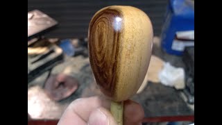 Making a Wooden Gear Knob with a Drill Press and Basic Tools [upl. by Shulock]