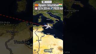 Spain To Mumbai Flight RouteAir India aviation flight travel spain mumbai [upl. by Thordis72]