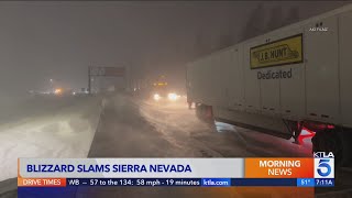 Blizzard slams Sierra Nevada [upl. by Carson]