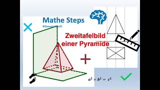 Konstruktion einer Pyramide im Zweitafelbild [upl. by Hanoy686]