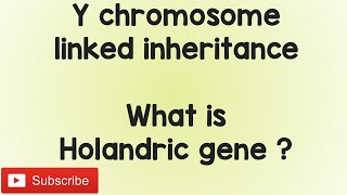 Y linked inheritance What is holandric gene neet biology [upl. by Greeley]