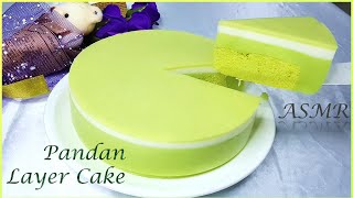 Pandan Layer CakePandan Delight  Pandan Cake  Kek Pandan ASMR [upl. by Tobi]