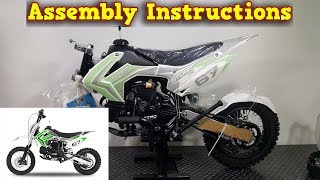 Pit Bike Cross 110ccm  Unboxing  Full Assembly Instructions  Storm from Nitro Motors [upl. by Arorua]