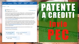 PATENTE A CREDITI Inoltro domanda tramite PEC [upl. by Resor]