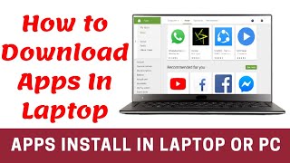 How To Download and Install An App in laptop or pc  laptop or pc par App kaise Install karte hain [upl. by Neslund]