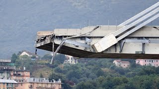 Genova il crollo del Ponte Morandi [upl. by Nnaira]