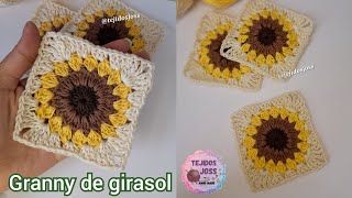 Granny de girasol tejido a crochet [upl. by Sibley]