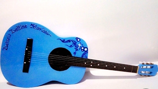 spray paint a guitar quotblue guitarquot [upl. by Ainotahs]