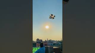 Kite fly on top of the roof gone wrong music edm dj travel shorts basant wingdings powerkite [upl. by Brenza]