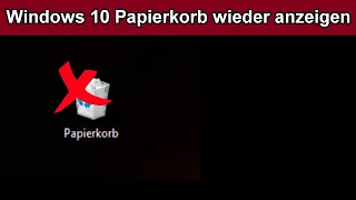 Papierkorb vom Windows 10 Desktop verschwunden – Symbol reparieren  wiederherstellen – Anleitung [upl. by Amick]