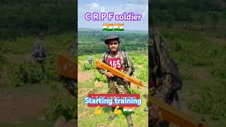 🇮🇳🪖C R P F soldier pradum kumar 💪 starting training 🪖🪖🇮🇳❤️ [upl. by Yud]