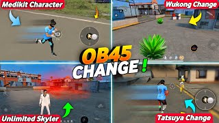 Change All Character Ability OB45 Upcoming Update 😲 Free Fire Best Character Ability OB45 [upl. by Silenay221]