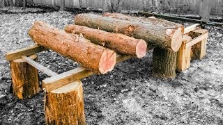 CHAINSAW MILL LOG TABLE [upl. by Hershell]