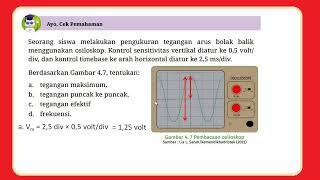 Seorang siswa melakukan pengukuran tegangan arus bolak balik menggunakan osiloskop [upl. by Dudley]