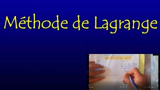 Méthode de Lagrange Sécante  Zéros des fonctions nonlinéaires  Analyse Numérique [upl. by Efioa]