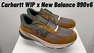 Carhartt WIP x New Balance 990v6 Unboxing [upl. by Herzig14]