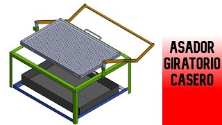 PARRILLA GIRATORIO EN SOLIDWORKSANIMACION [upl. by Akanke]