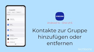 Kontakte zur Gruppe hinzufügen oder entfernen  Samsung Android 14  One UI 6 [upl. by Ahcsropal]