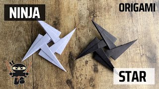 NINJA STAR SHURIKEN ORIGAMI STEP BY STEP  DIY PAPER WEAPON NINJA STAR ORIGAMI  EASY NINJA STAR ART [upl. by Enelyam]