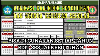 APLIKASI KALENDER PENDIDIKAN DAN AGENDA KEGIATAN SEKOLAH [upl. by Arthur]