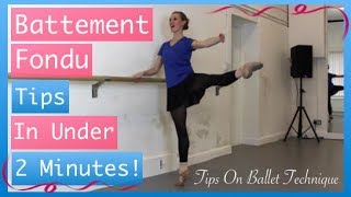 Double Battement Fondu  Ballet Tips In Under 2 Minutes  Tips On Ballet Technique [upl. by Prader]