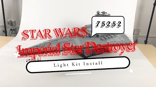 Install BriksMax Light Kit For Lego Imperial Star Destroyer 75252 [upl. by Constantino]