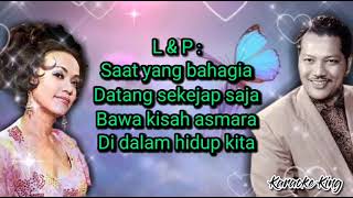 SAAT YANG BAHAGIA P Ramlee Saloma VERSI KARAOKE480P [upl. by Sadnak806]