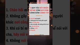 Quy tắc dạy con càng sớm kheoannoi daycon daycondungcach dayconthongminh fyp [upl. by Stormi]