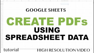 PDFs from Spreadsheet Data and Google Docs Template  Google Sheets [upl. by Noseyt502]