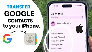 How to Transfer Google Contacts to iPhone2024  ImportMove Google Contacts to iphone [upl. by Fulks771]