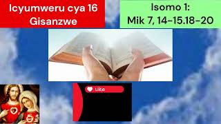 Misa 23 Nyakanga 24 Icyumweru 16 Gisanzwe Isomo 1 [upl. by Abramson]