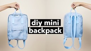 DIY Mini Backpack From Scratch Fjällräven Kånken style  WITHWENDY [upl. by Racso969]