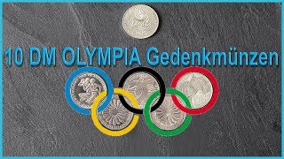 10 DM Münzen Olympische Spiele 1972 Gedenkmünzen aus Silber [upl. by Lindell329]