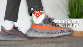 Adidas YEEZY 350 V2 BELUGA REFLECTIVE Review amp On Feet [upl. by Letty]