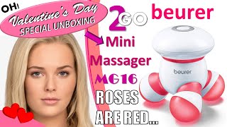 Massaging isGreen  Beurer Wellbeing  Mini Massager MG16  Green LED Unboxing [upl. by Arretal]