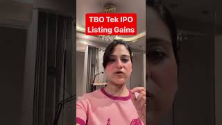 Tbo tek IPO ￼ listing gains ￼reels shortvideo stockmarket trending viral real investing go [upl. by Newmann862]